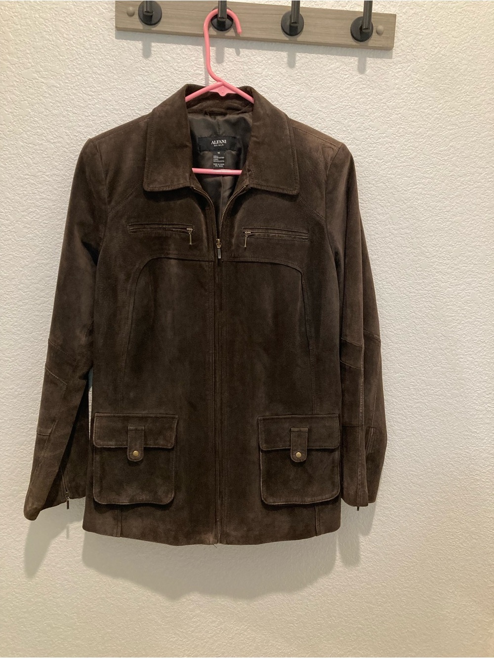 Alfani Dark Brown Suede Women’s Sz 1X Jacket